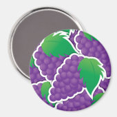 Funky paarse druiven magneet (Voorkant / Achterkant)