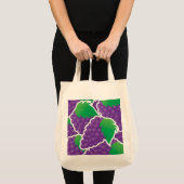 Funky paarse druiven tote bag (Voorkant (product))