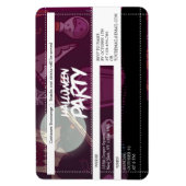Funky Paarse Halloween Spooky Party Ticket Magneet (Verticaal)