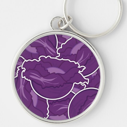 Funky paarse kool sleutelhanger (Voorkant)