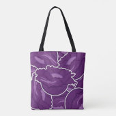 Funky paarse kool tote bag (Achterkant)