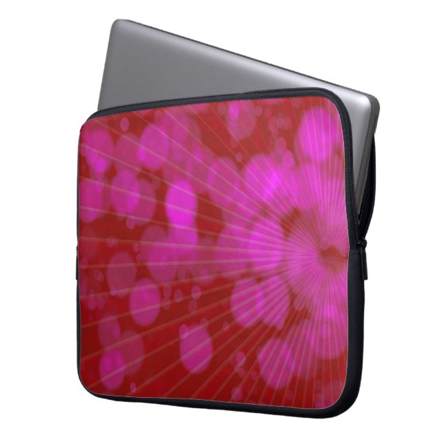 Funky Paarse laptophoes Laptop Sleeve (Voorkant Links)