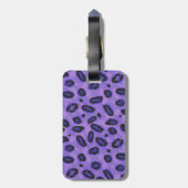 Funky Paarse Leopard Luggage Identity Label Bagagelabel (Achterkant verticaal)