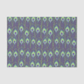 Funky Paarse Limegroene Pauwenveer Decoupage Tissuepapier (Voorkant)