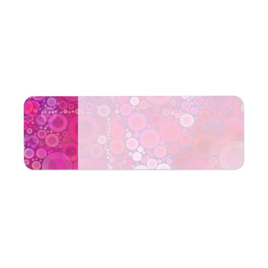 Funky Paarse roze, concentrische cirkels meisje Etiket (Voorkant)