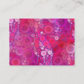 Funky Paarse roze, concentrische cirkels meisje Visitekaartje (Achterkant)