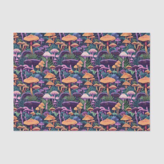 Funky Paddenstoelen Patroon Decoupage Tissuepapier (Voorkant)