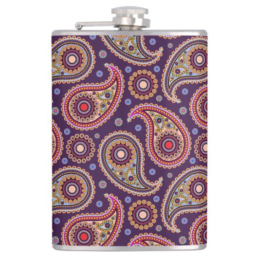 Funky Paisley Flask Heupfles (Voorkant)
