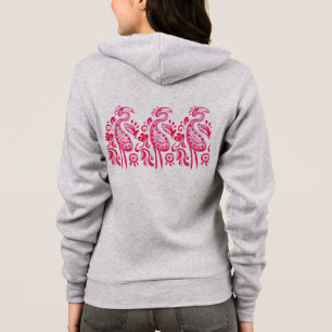 Funky Paisley Pink Flamingo patroon Hoodie
