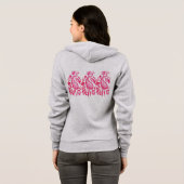 Funky Paisley Pink Flamingo patroon Hoodie (Achterkant volledig)