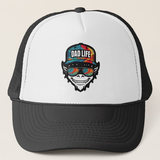 Funky Papa Leven Aap Trucker Pet (Voorkant)