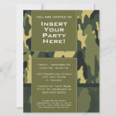 Funky Party - Donkergroene militaire camouflage Kaart (Voorkant)