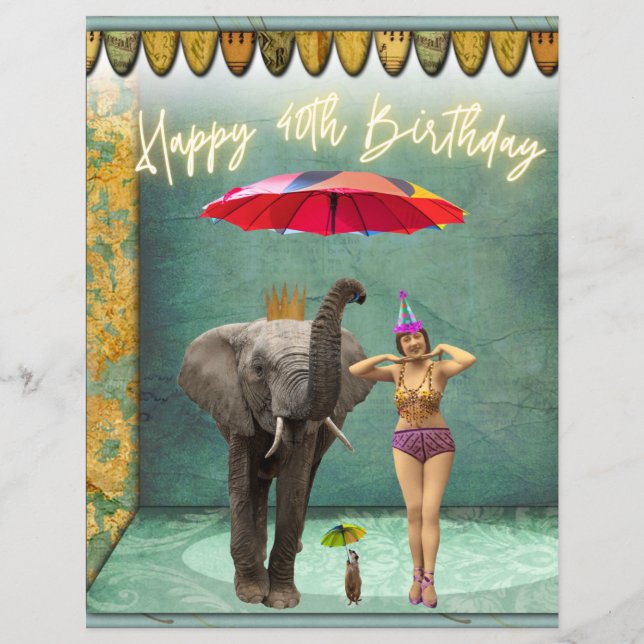 Funky  Party Girl 40th Birthday Scrapbook (Voorkant)