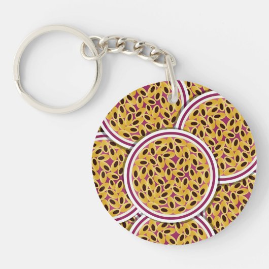 Funky passievrucht sleutelhanger (Voorkant)