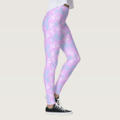 Funky Pastel Color Leaft Pattern-Leggings Leggings (Rechts)