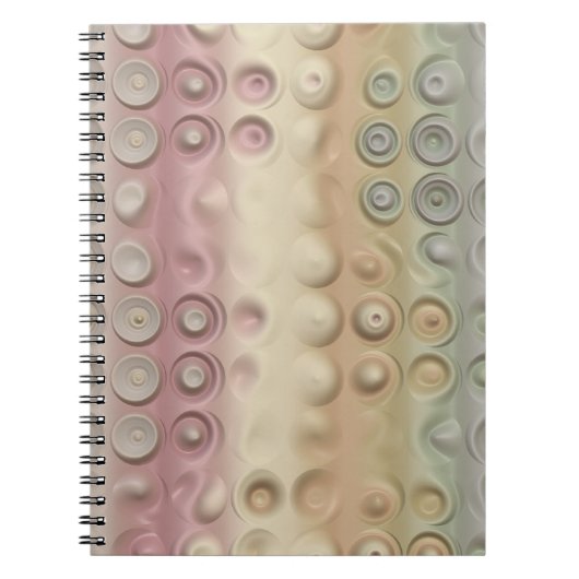 Funky Pastel Creamy Circles and Stripes Notitieboek (Voorkant)