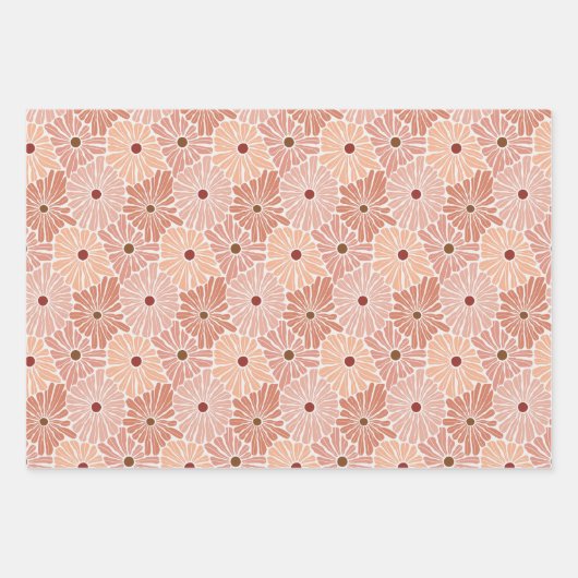 Funky Pastel Daisies Inpakpapier Vel (Voorkant 2)