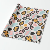 Funky Pastel Leopard Spots Cadeaupapier (Uitgerold)