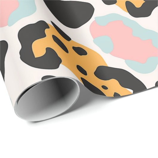 Funky Pastel Leopard Spots Cadeaupapier (Rol Hoek)