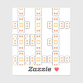 Funky Patroon Perzik Geel Sticker (Vel)
