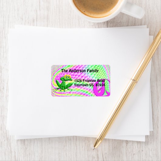 Funky Peace Froggie Etiket (Insitu)