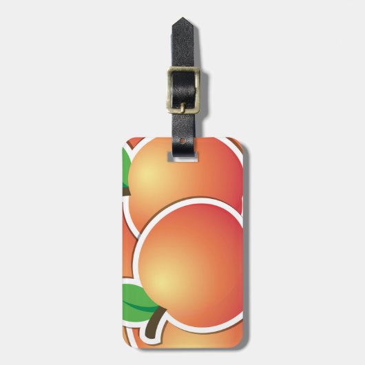 Funky peach bagagelabel (Voorkant verticaal)