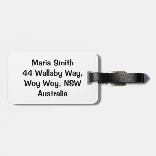 Funky peach bagagelabel (Achterkant horizontaal)