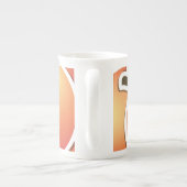 Funky peach porselein kop (Achterkant)