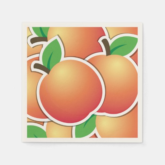 Funky peach servetten (Voorkant)