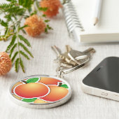 Funky peach sleutelhanger (Zijkant)