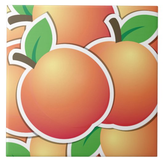 Funky peach tegeltje (Voorkant)