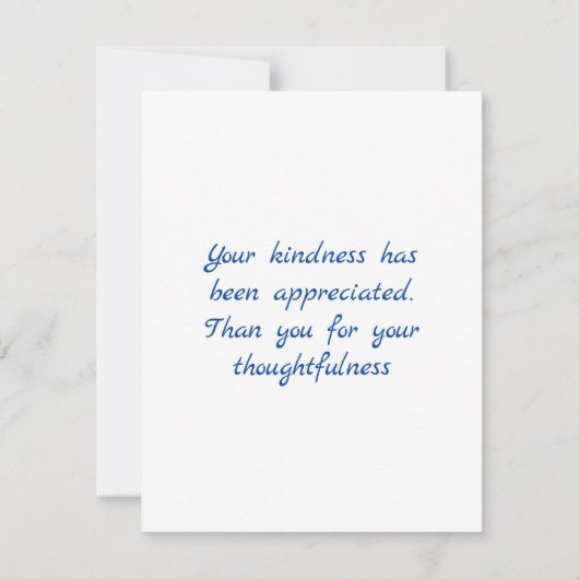 Funky Peacock Flat Hartelijk dank Bedankkaart (Achterkant)