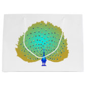 funky Peacock harten ontwerp Groot Cadeauzakje (Voorkant)