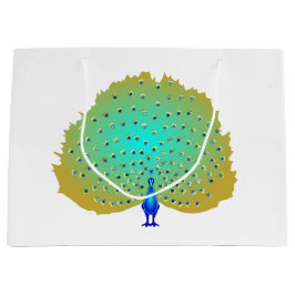 funky Peacock harten ontwerp Groot Cadeauzakje