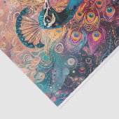 Funky Peacock Kleurrijke Veren Decoupage Tissuepapier (Detail)