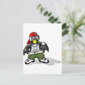 Funky Penguin Briefkaart (Staand voorkant)