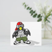 Funky Penguin Briefkaart (Staand voorkant)