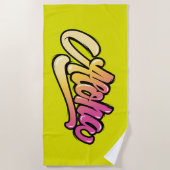 Funky Peridot | Golden Yellow Aloha Strandlaken (Voorkant)