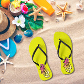 Funky Peridot | Gouden Gele Aloha Beach Teenslippers