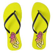 Funky Peridot | Gouden Gele Aloha Beach Teenslippers (Voetbed)