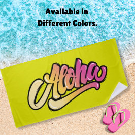 Funky Peridot | Gouden Gele Aloha  Strandlaken