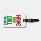 Funky Personalized Airplane Bagagelabel (Voorkant horizontaal)