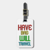 Funky Personalized Airplane Bagagelabel (Voorkant verticaal)