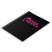 Funky Persoonlijke Hot Pink Faux Glitter Gym Queen Notitieboek (Linkerzijde)