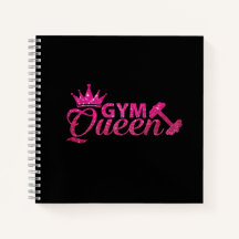 Funky Persoonlijke Hot Pink Faux Glitter Gym Queen