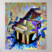 Funky Piano Poster (Voorkant)