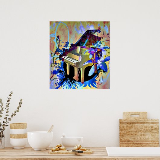 Funky Piano Poster (Keuken)