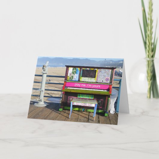 Funky Piano Wenskaart! Kaart (Voorkant)