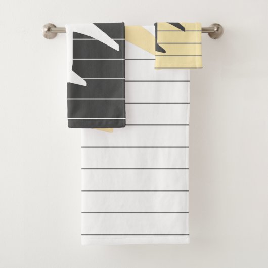 Funky Pilot Aviation Stripes Lines Bad Handdoek (Insitu)