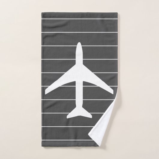 Funky Pilot Aviation Stripes Lines Bad Handdoek (Handdoek)